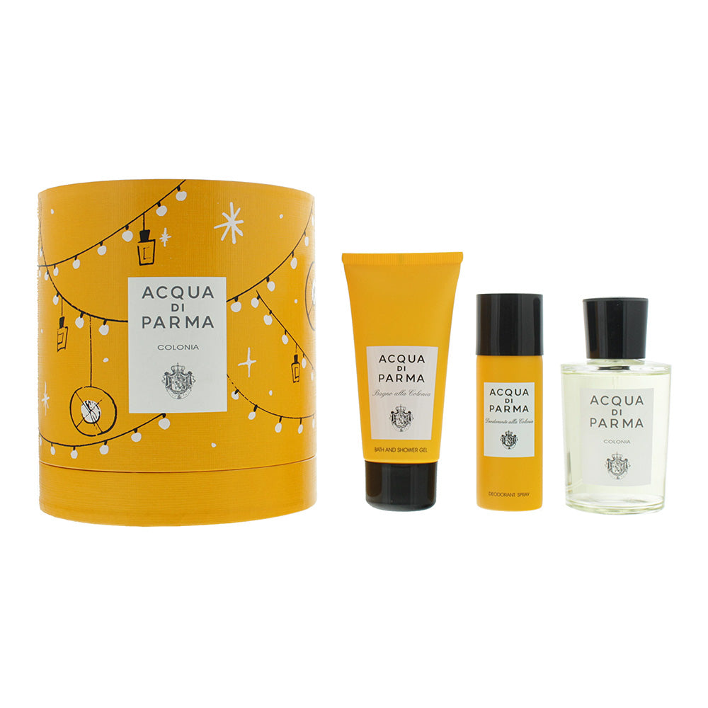 Acqua Di Parma Colonia 3 Piece Eau De Cologne 100ML Bath & Shower Gel 75ML Deodorant Spray 50ML