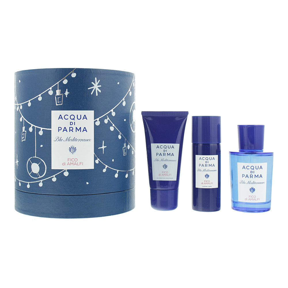 Acqua Di Parma Blu Mediterraneo Fico Di Amalfi 3 Piece Eau De Toilette 75ML Shower Gel 40ML Body Lotion 50ML