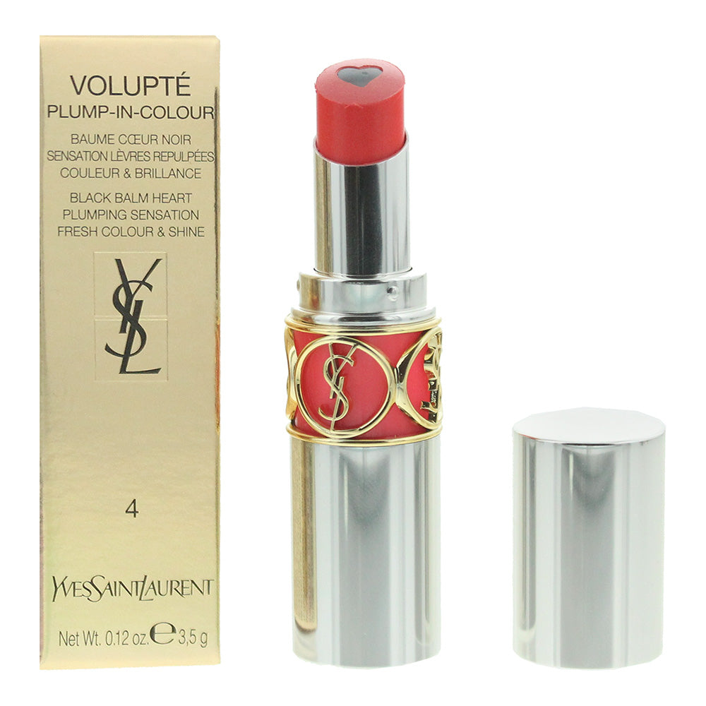 Yves Saint Laurent Volupte Plump-In-Colour 04 Exposing Coral Lipstick 3.5g