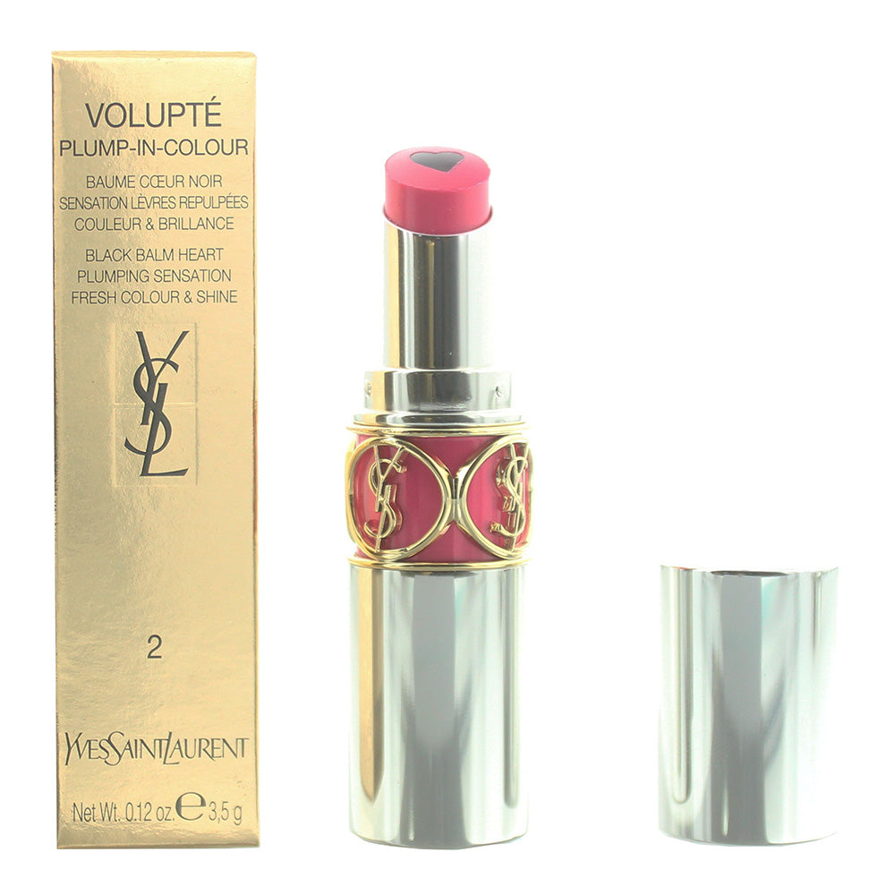 Yves Saint Laurent Volupte Plump-In-Colour 02 Dazzling Fuchsia Lipstick 3.5g