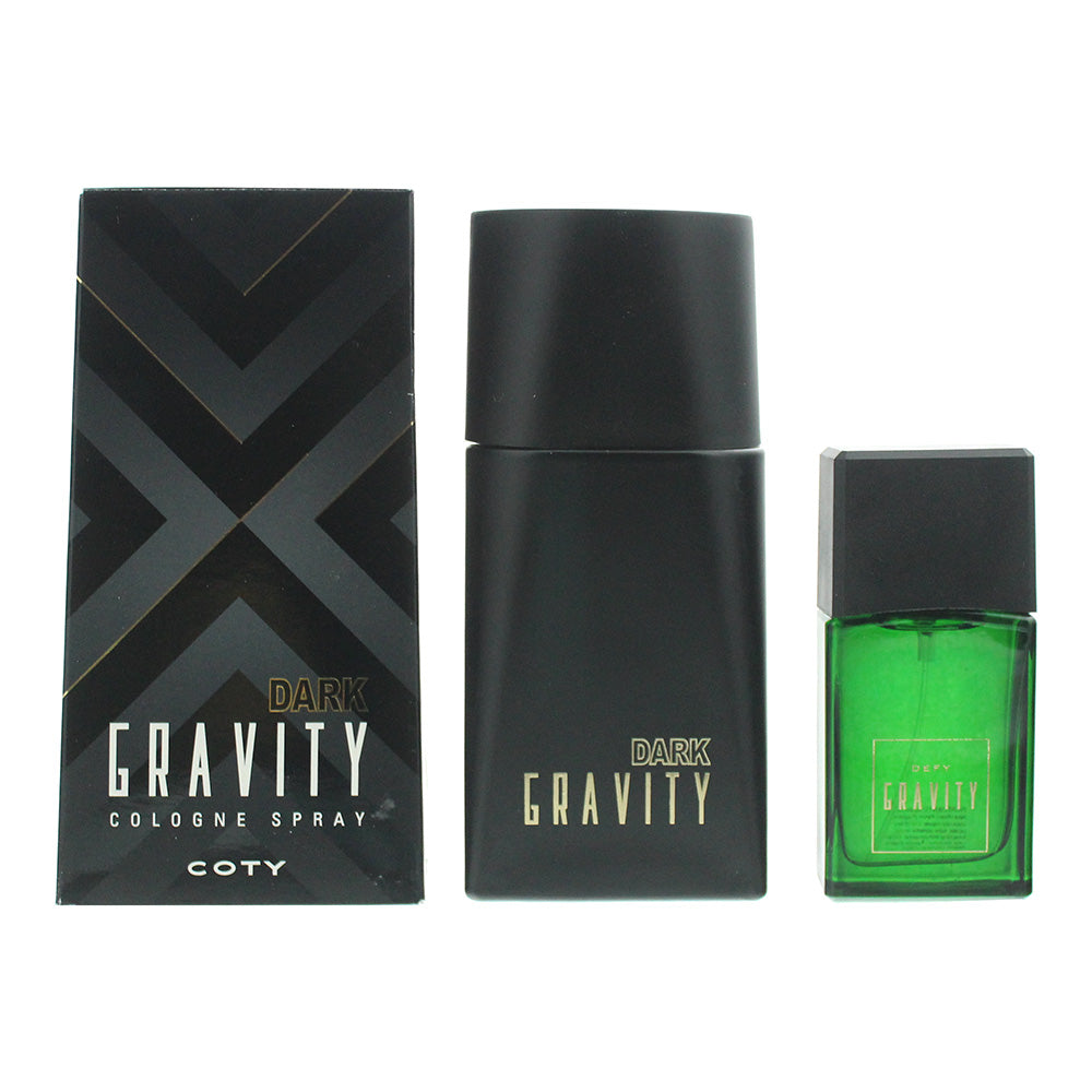 Coty Gravity 2 Piece Gift Set: Dark Gravity Cologne 100ml - Defy Gravity Cologne 30ml