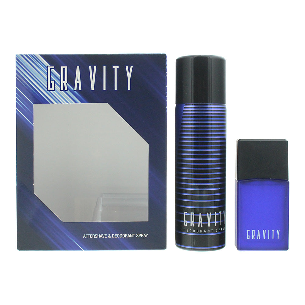 Coty Gravity 2 Piece Gift Set: Aftershave 30ml - Deodorant Spray 120ml