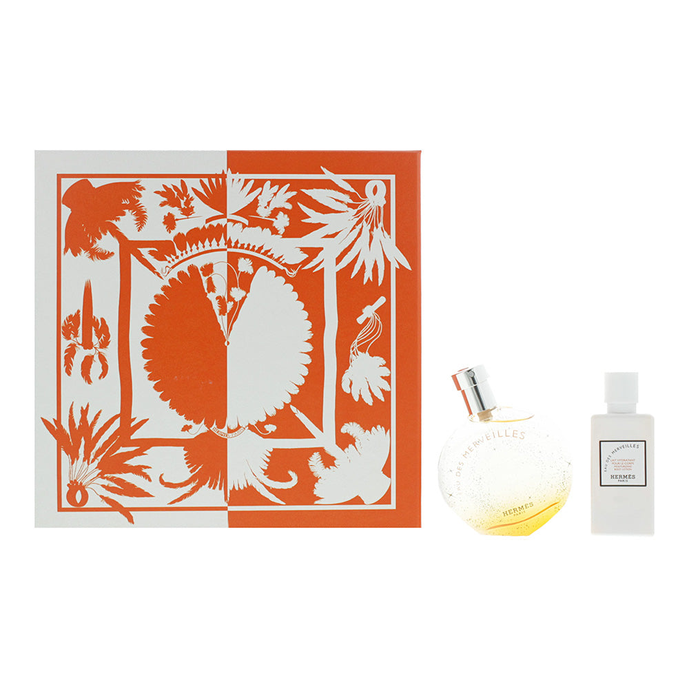 Hermes Eau Des Merveilles 2 Piece Gift Set: Eau De Toilette 50ml - Body Lotion 40ml