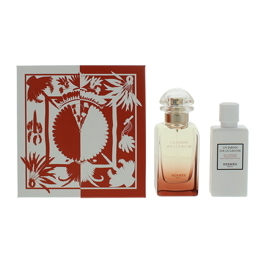 Hermes Un Jardin Sur La Lagune 2 Piece Gift Set: Eau De Toilette 50ml - Body Lotion 40ml