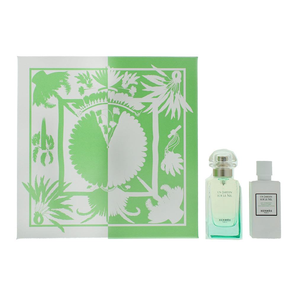 Hermes Un Jardin Sur Le Nil 2 Piece Gift Set: Eau De Toilette 50ml - Body Lotion 40ml