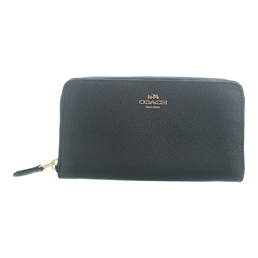 Coach Accordion Navy Zip Wallet