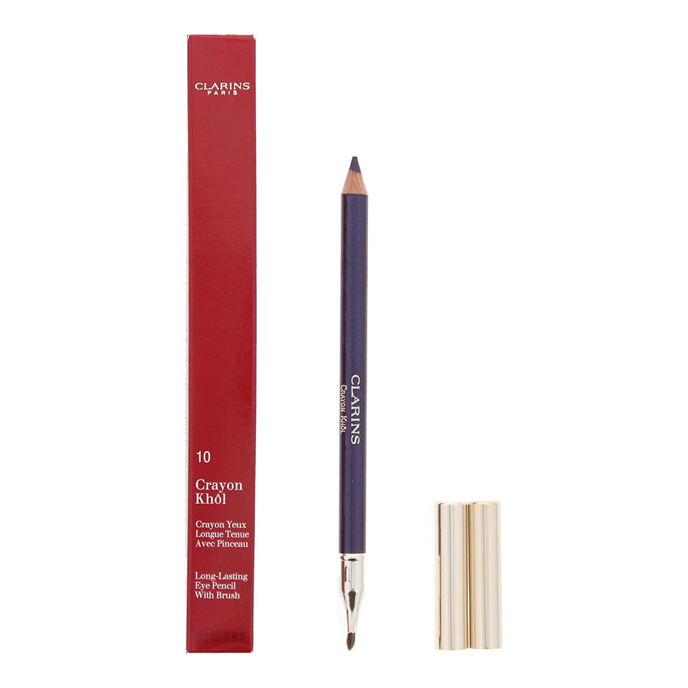 Clarins Eye Khol Long Lasting Eye Pencil Brush And Sharpener 10 True Violet Eye Pencil 5g