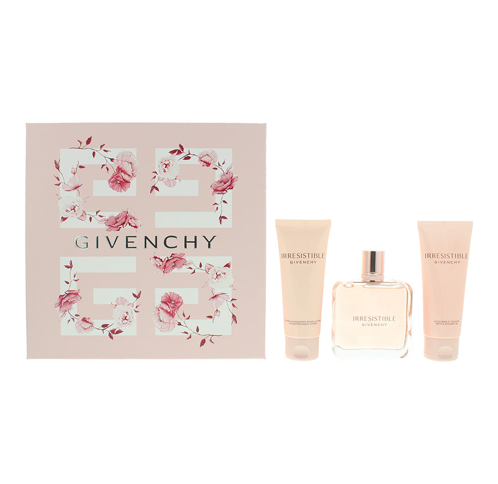 Givenchy Irresistible Eau De Parfum 3 Piece Gift Set: Eau De Parfum 80ml - Shower Oil 75ml - Body Lotion 75ml