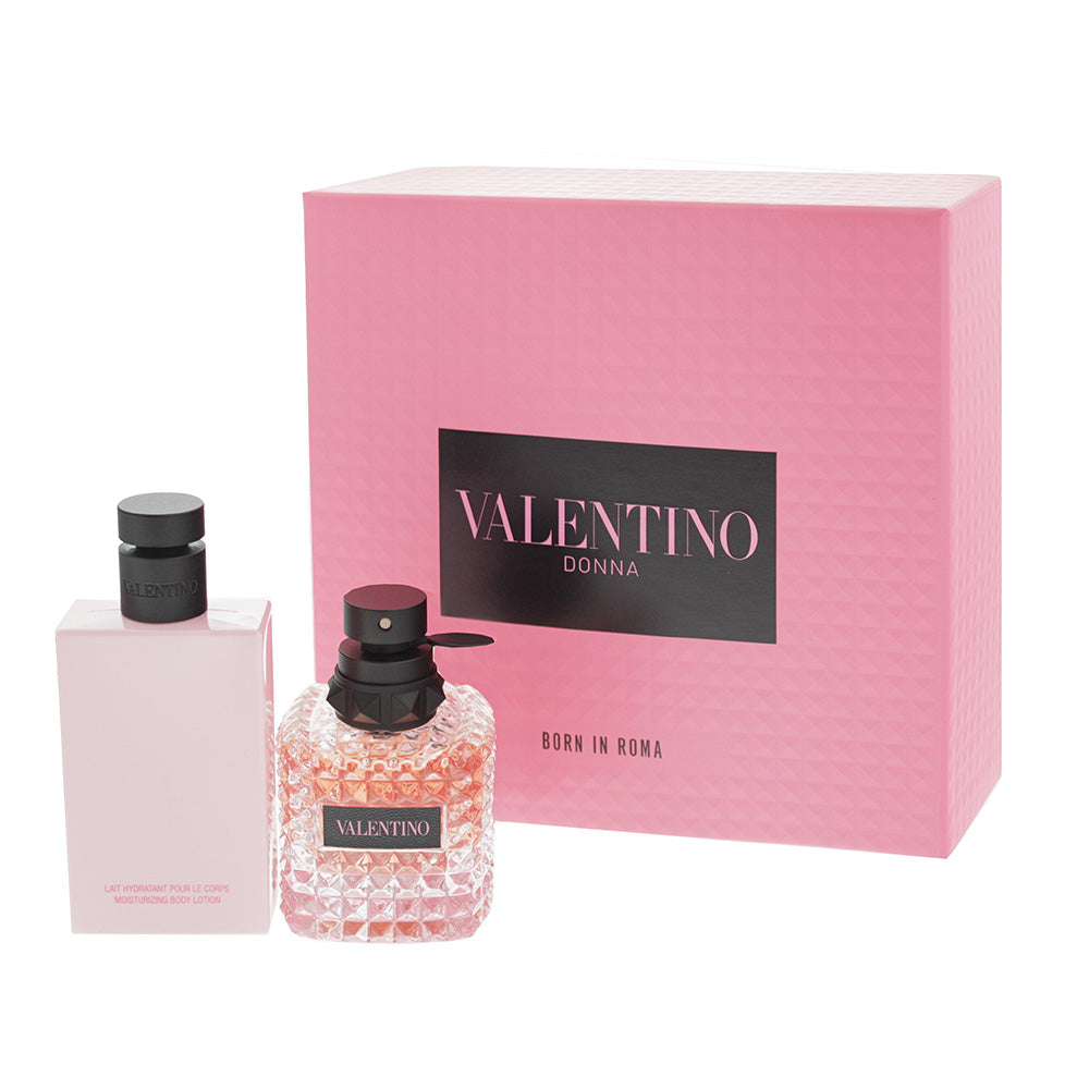 Valentino Born in Roma Donna 2 Piece Gift Set; Eau De Parfum 50ml - Body Lotion 100ml