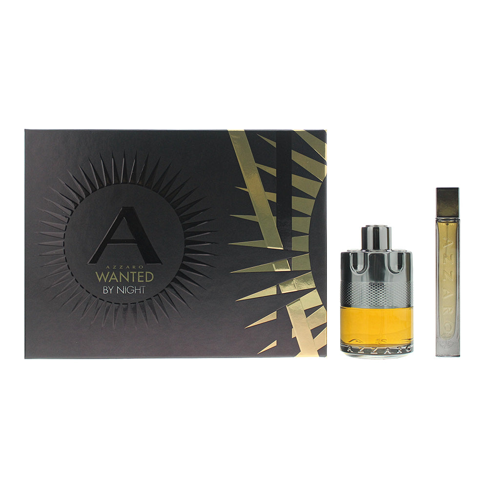 Azzaro Wanted By Night 2 Piece Gift Set: Eau De Parfum 100ml - Eau De Parfum 15ml