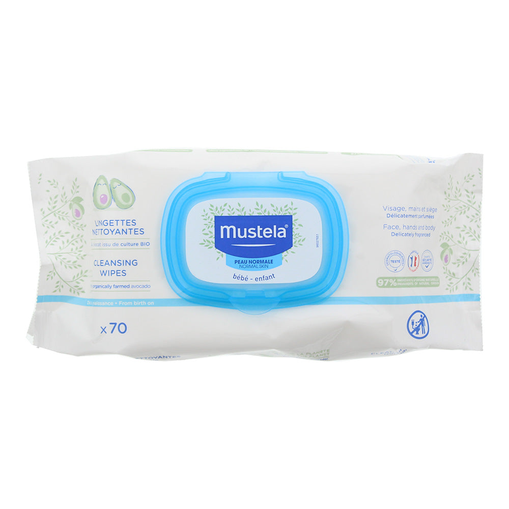 Mustela Avocado Cleansing Wipes 70 pcs