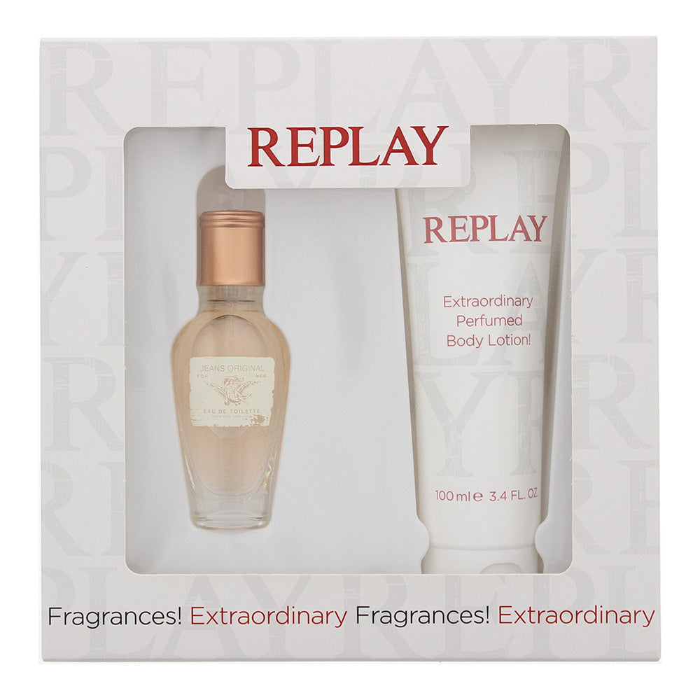 Replay Jeans Original For Her 2 Piece Gift Set: Eau De Toilette 20ml - Body Lotion 100ml