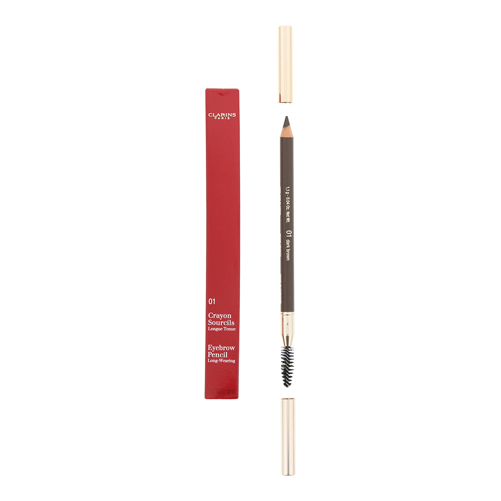 Clarins No.01 Dark Brown Eyebrow Pencil 1.1g