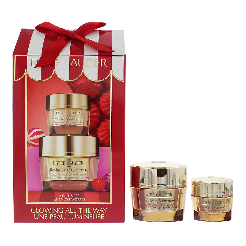 Estee Lauder Glowing All The Way 2 Piece Gift Set: Cream 50ml - Cell Power Eye Balm 15ml