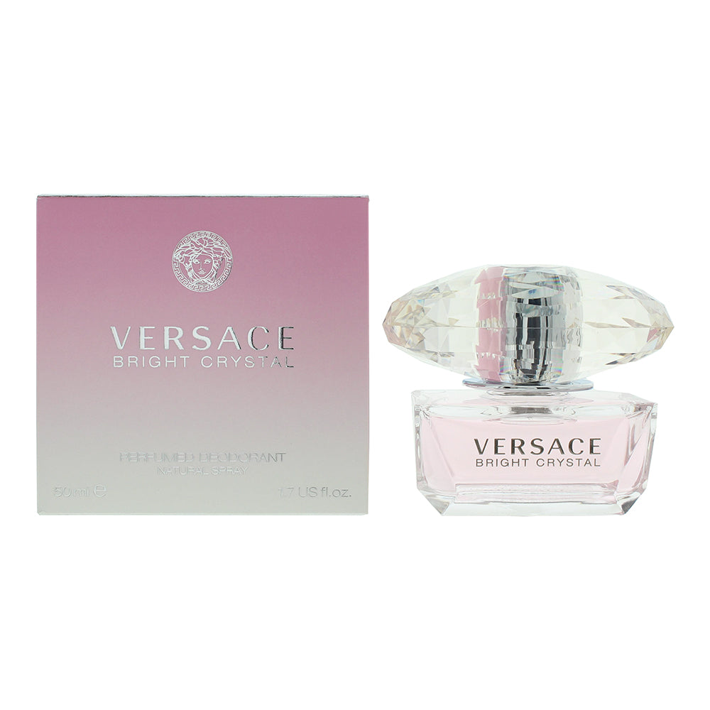 Versace Bright Crystal Perfumed Deodorant 50ml Glass Bottle