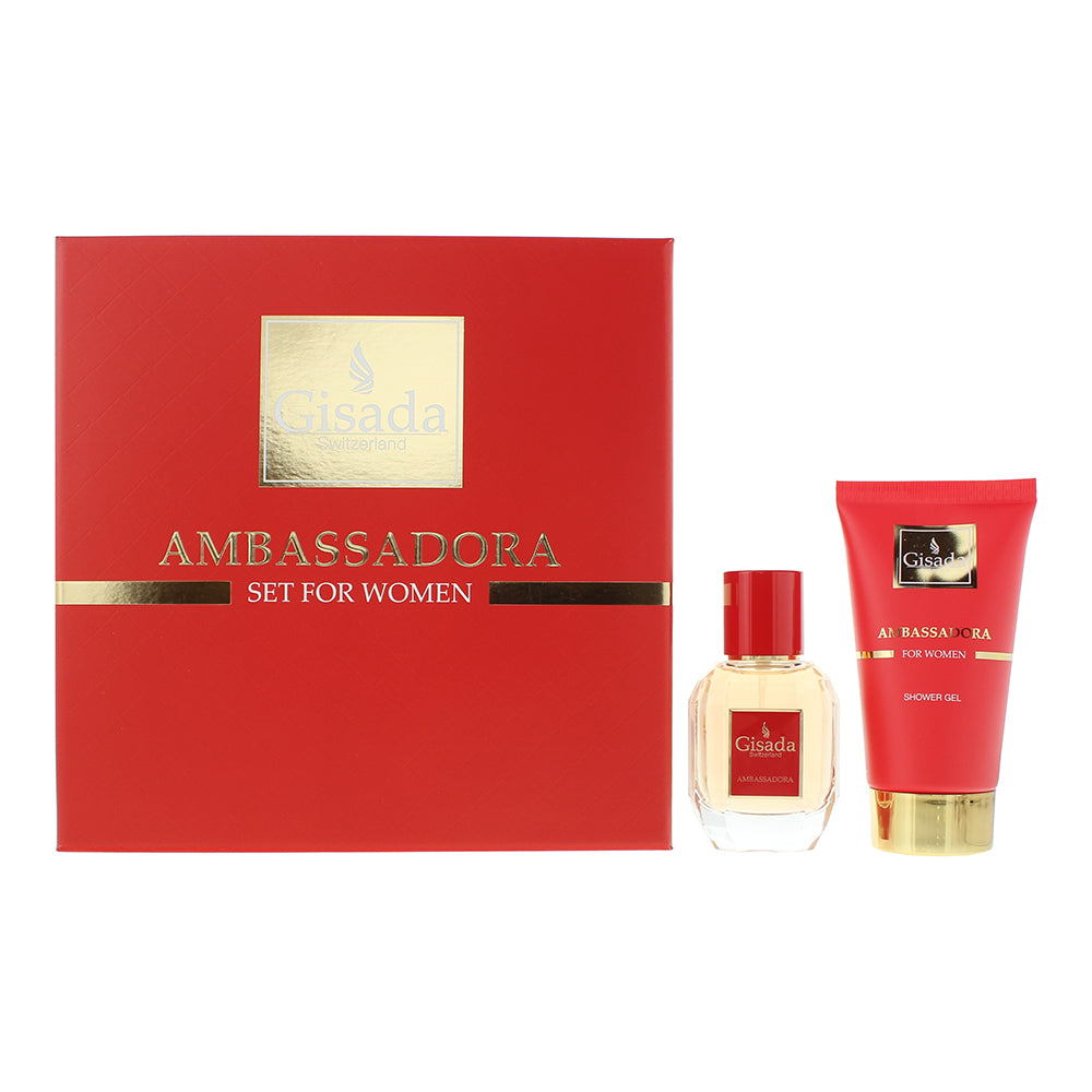 Gisada Ambassadora 2 Piece Gift Set: Eau de Parfum 50ml - Shower Gel 100ml