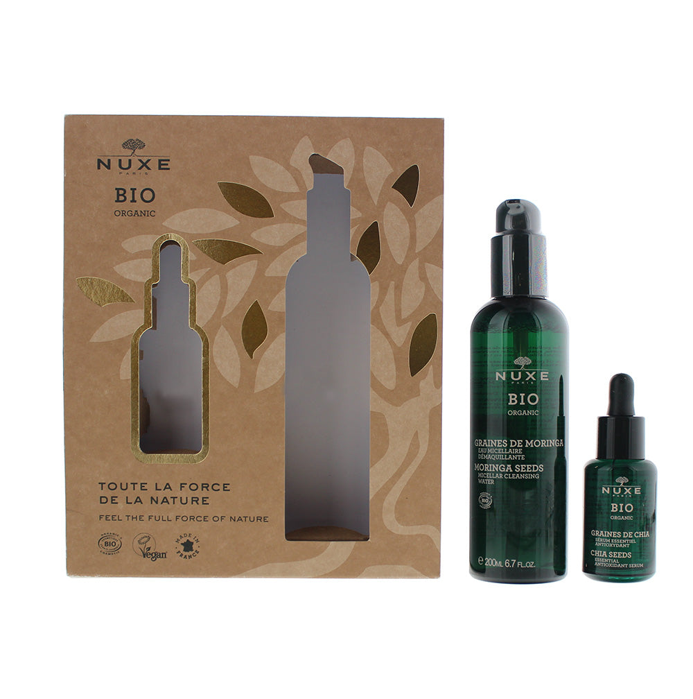 Nuxe Bio Organic 2 Piece Gift Set: Serum 30ml - Micellar Cleansing Water 200ml