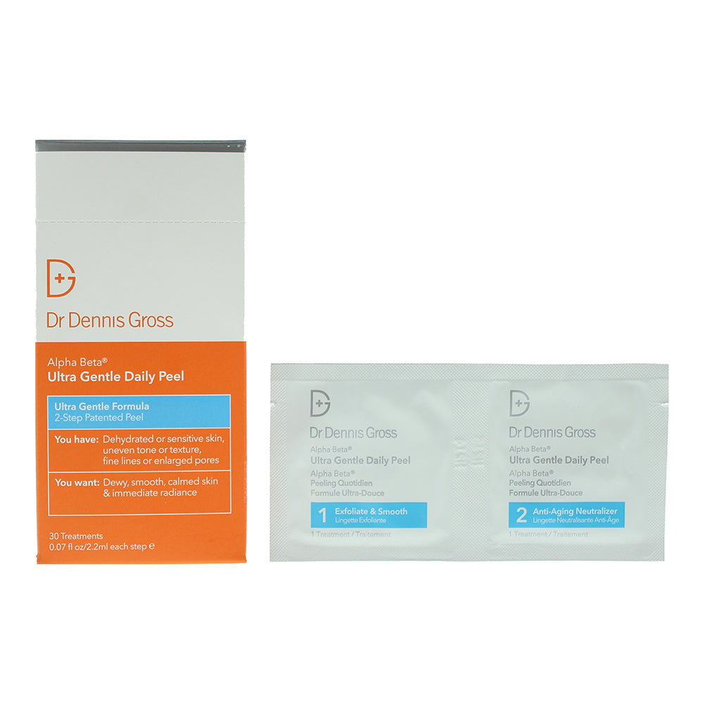 Dr Dennis Gross Alpha Beta Ultra Gentle 2-Step Daily Peel - 30 Treatments/2.2ml Each Step