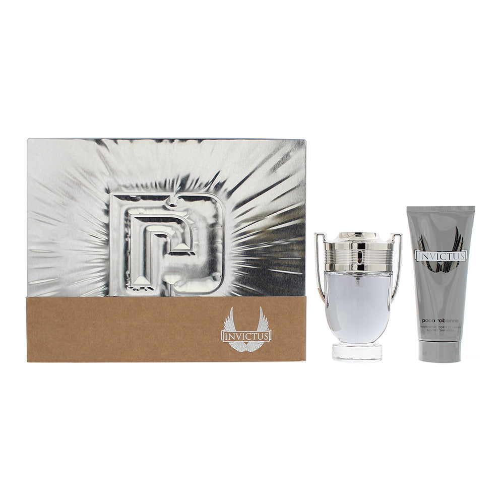 Paco Rabanne Invictus 2 Piece Gift Set: Eau De Toilette 100ml - Shower Gel 100ml