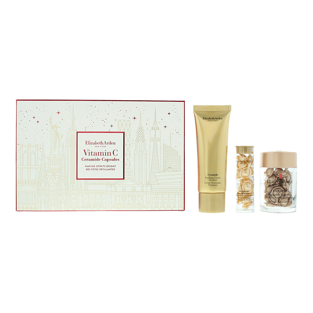 Elizabeth Arden Vitamin C 3 Piece Gift Set: Ceramide Radiance Renewal Serum Capsules 30pcs - Ceramide Daily Youth Restoring Serum Capsules 14pcs -