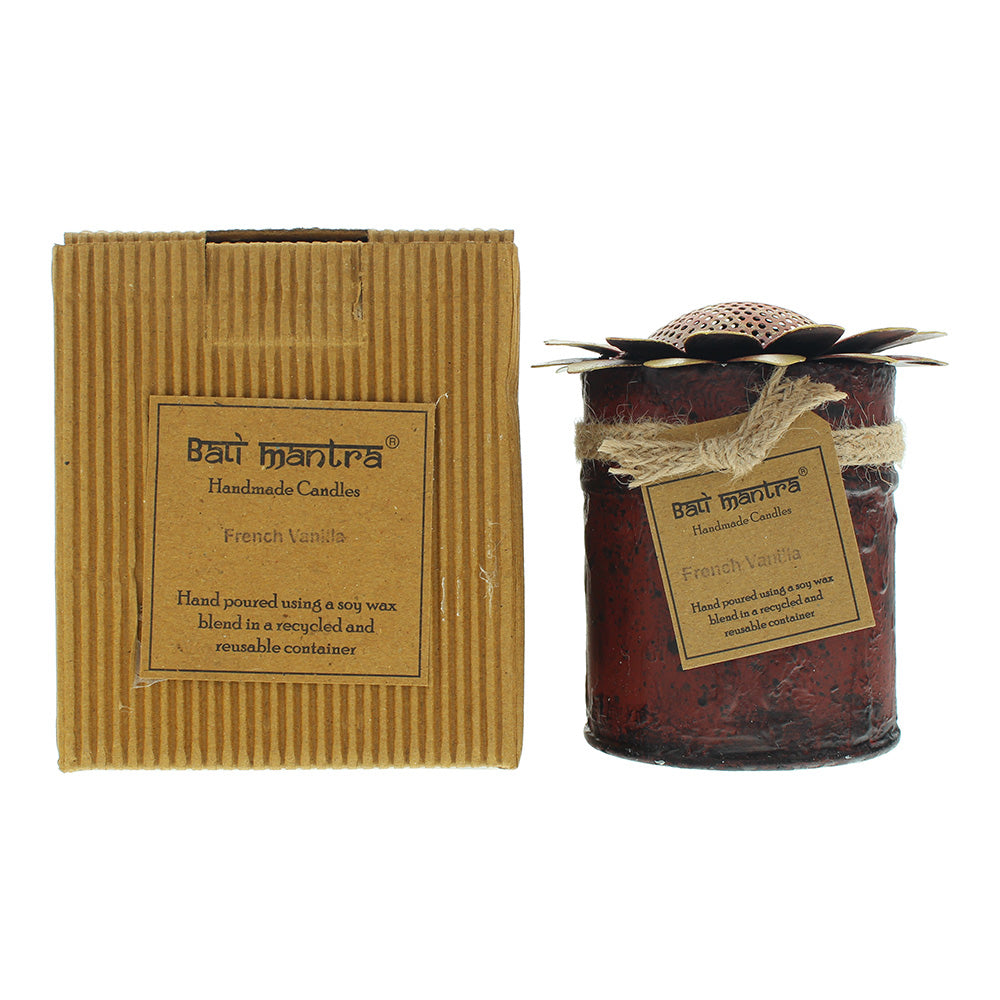 Bali Mantra Sunflower Tin Orange French Vanilla Candle 370g