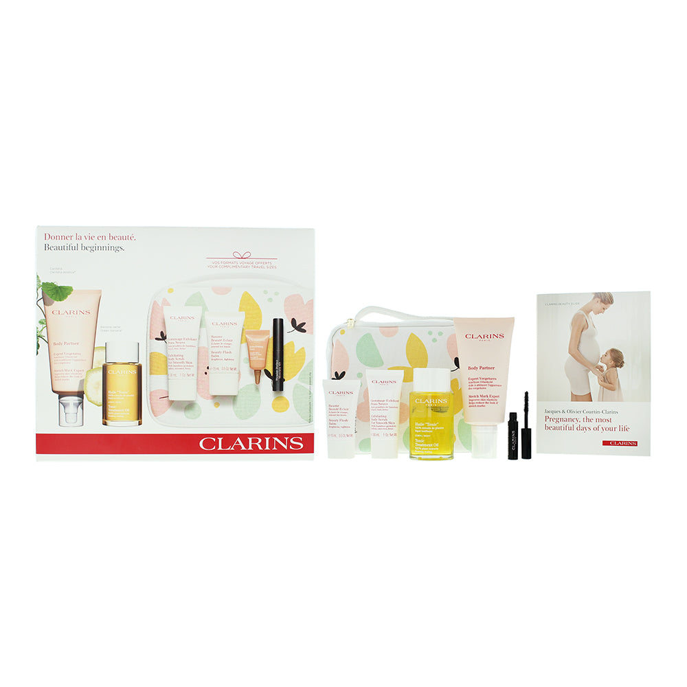 Clarins Beautiful Maternity Bag 6 Piece Gift Set: Stretch Mark Expert 175ml - Bo