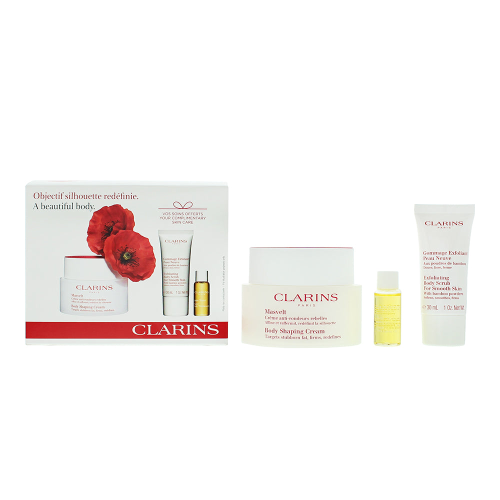 Clarins A Beautiful Body 3 Piece Gift Set: Body Cream 200ml - Exfoliating Cream