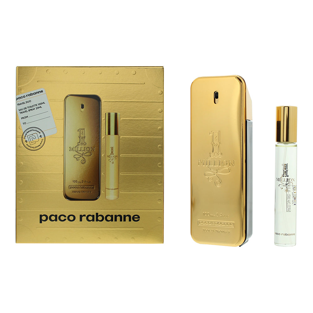 Paco Rabanne 1 Million 2 Piece Gift Set: Eau De Toilette 100ml - Eau De Toilette