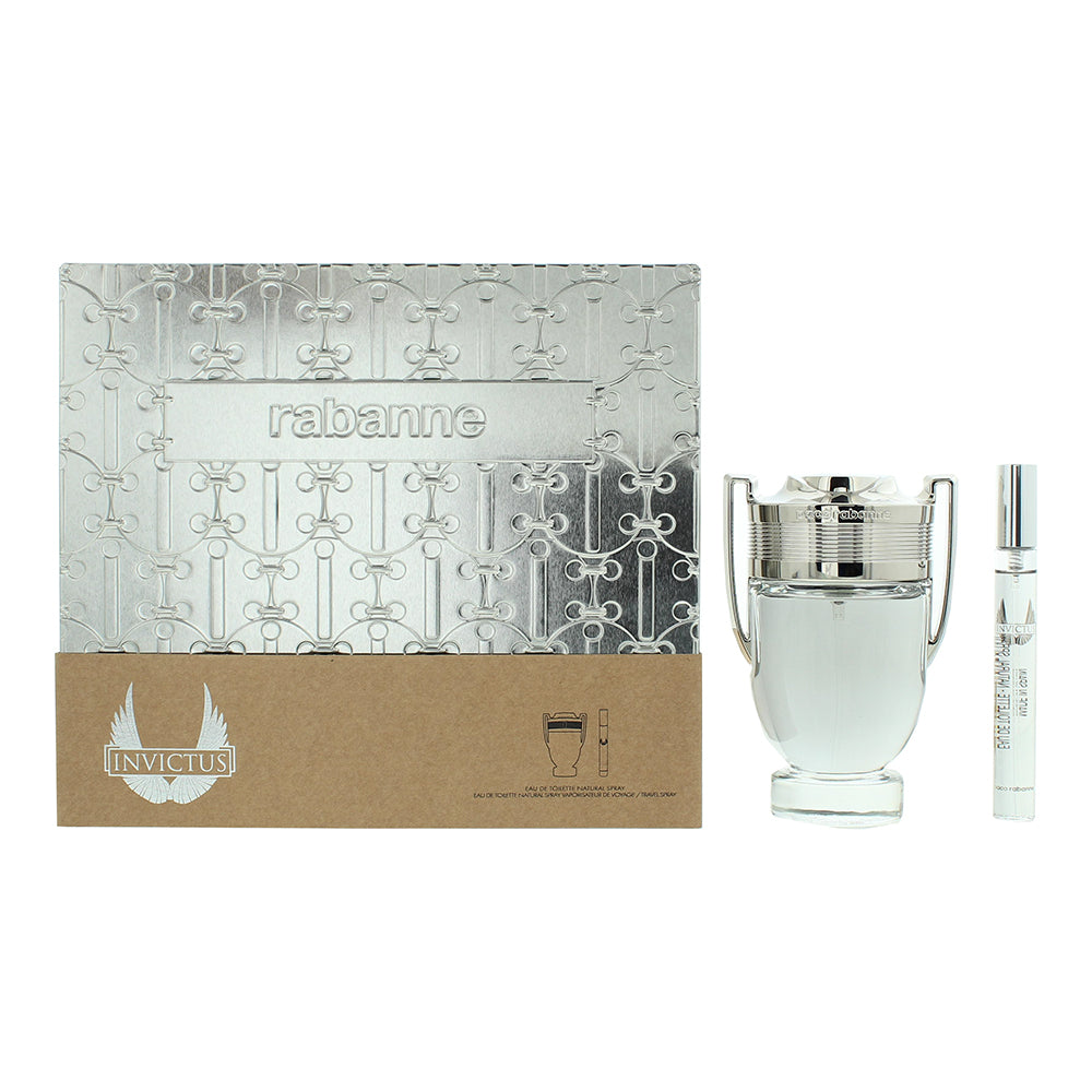 Paco Rabanne Invictus 2 Piece Gift Set: Eau de Toilette 100ml - Eau de Toilette 