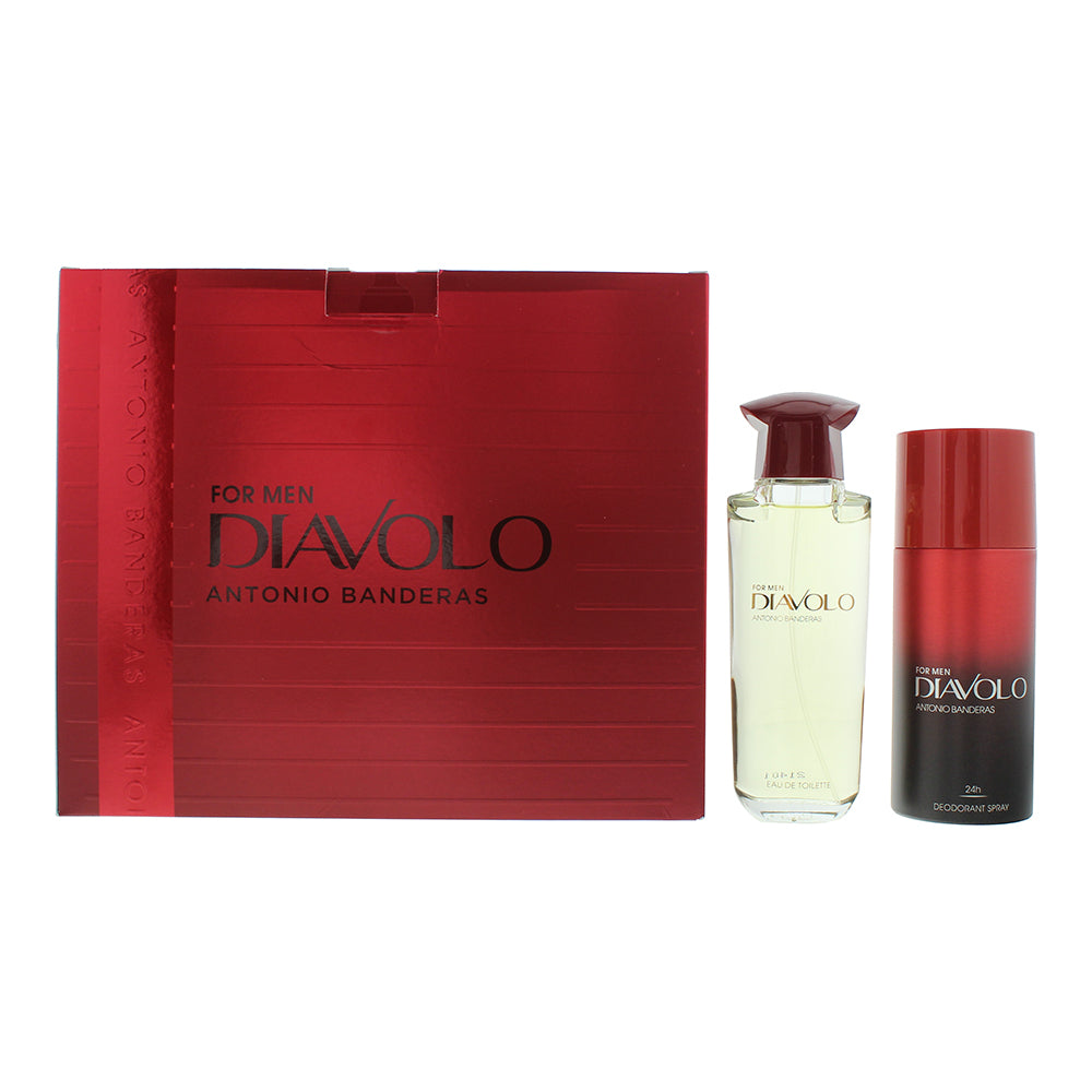 Antonio Banderas Diavolo 2 Piece Gift Set: Eau de Toilette 100ml - Deodorant Spr