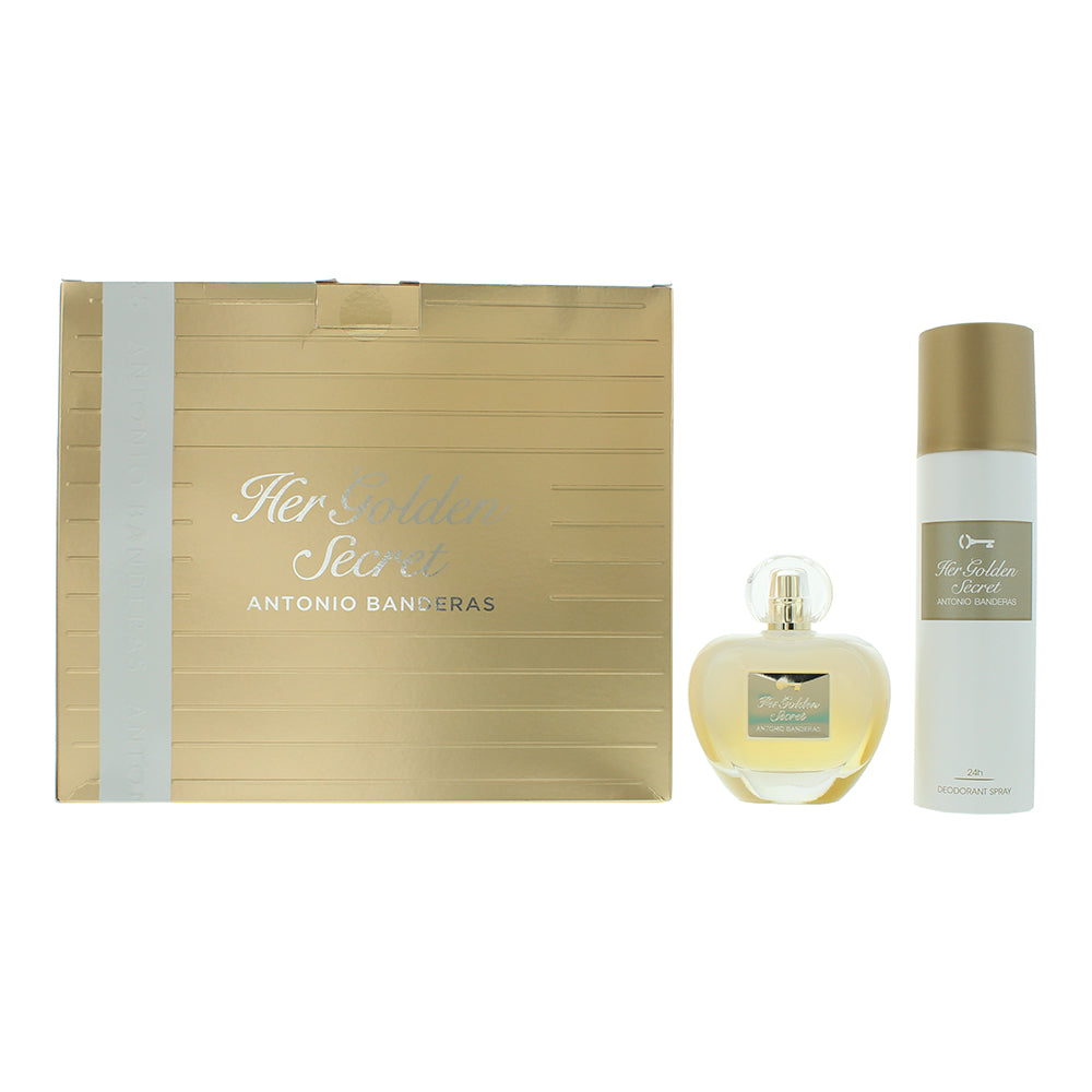 Antonio Banderas Her Golden Secret 2 Piece Gift Set: Eau de Toilette 80ml - Deod