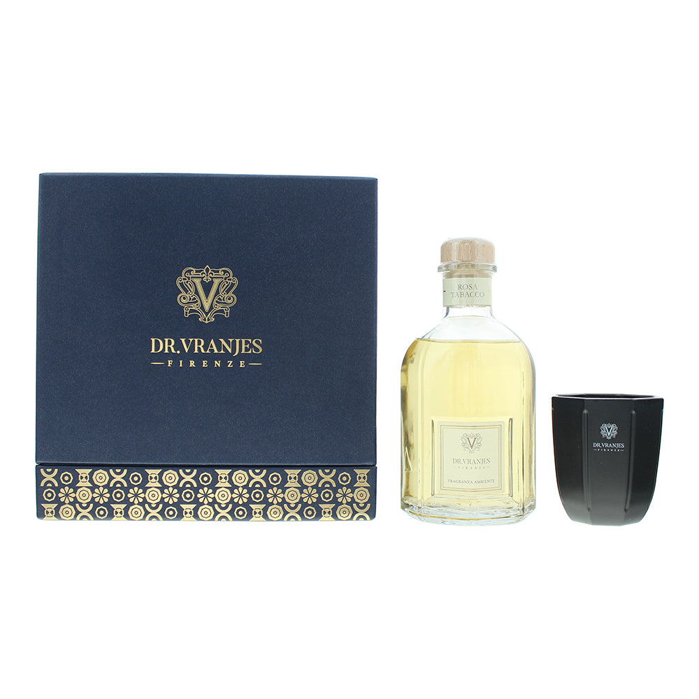 Dr. Vranjes Firenze Rosa Tabacco 2 Piece Gift Set: Diffuser 250ml - Candle 80ml