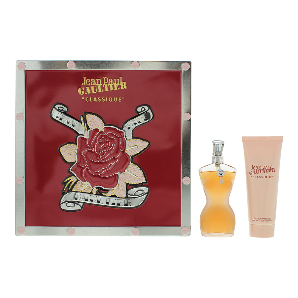 Jean Paul Gaultier Classique 2 Piece Gift Set: Eau De Toilette 50ml - Body Lotio