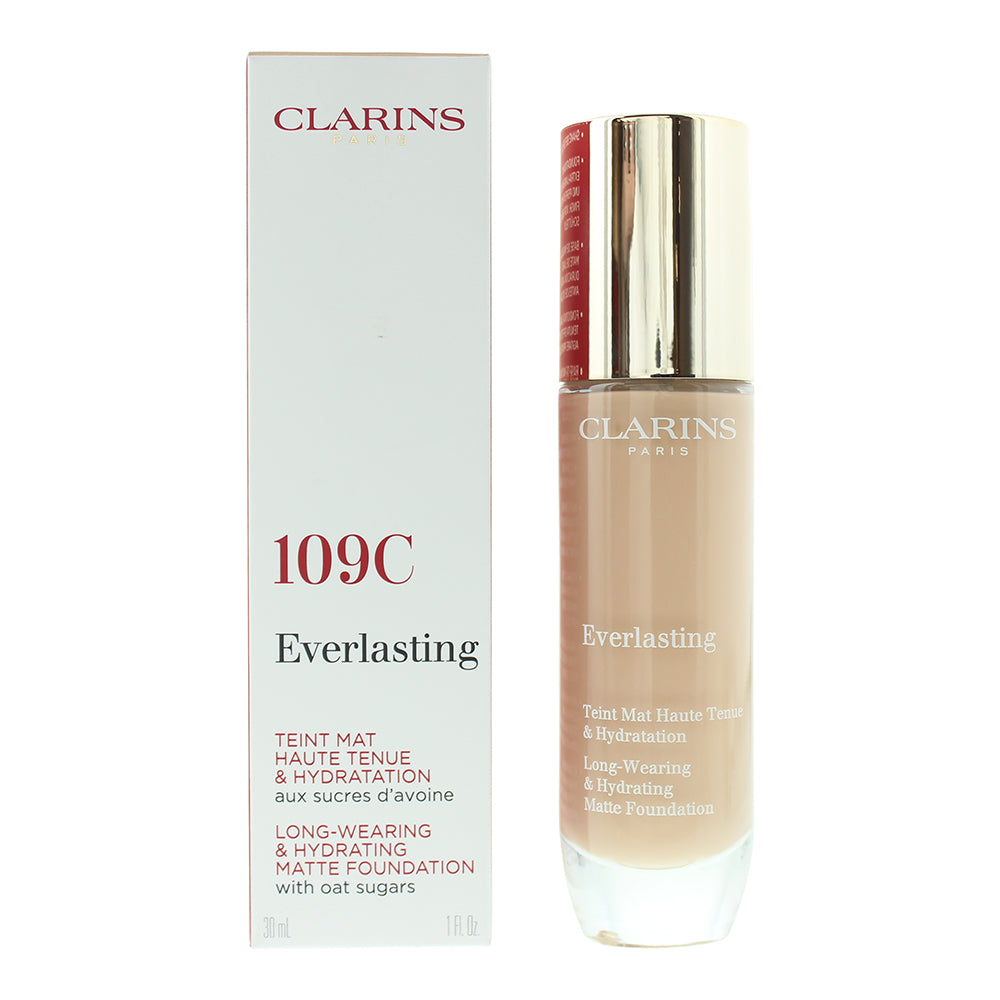 Clarins Everlasting Long Wearing & Hydrating 109C Wheat Matte Foundation 30ml