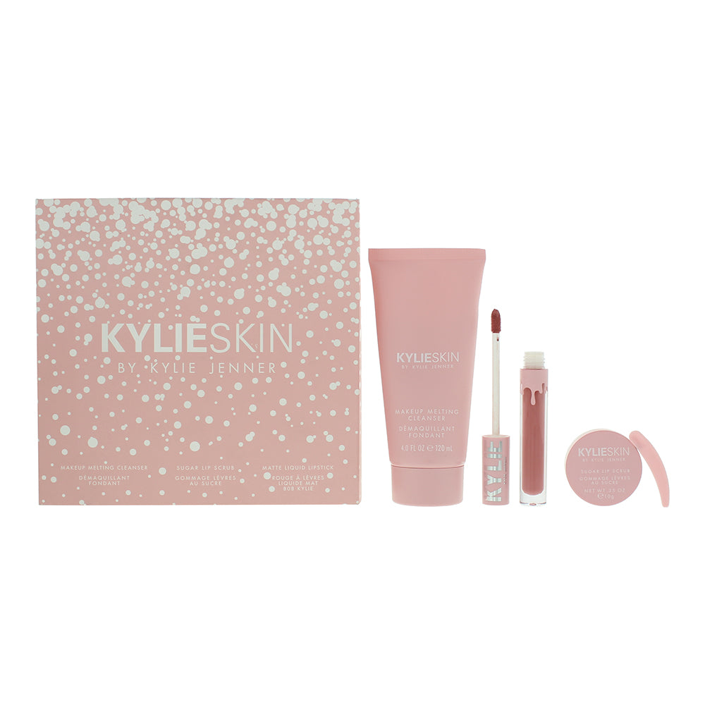 Kylie By Kylie Jenner Kylie Skin 3 Piece Gift Set: Cleanser 120ml - Lip Scrub 10