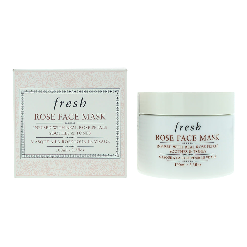 Fresh Rose Face Mask Infused with Real Rose Petals Soothes and Tones 100ml