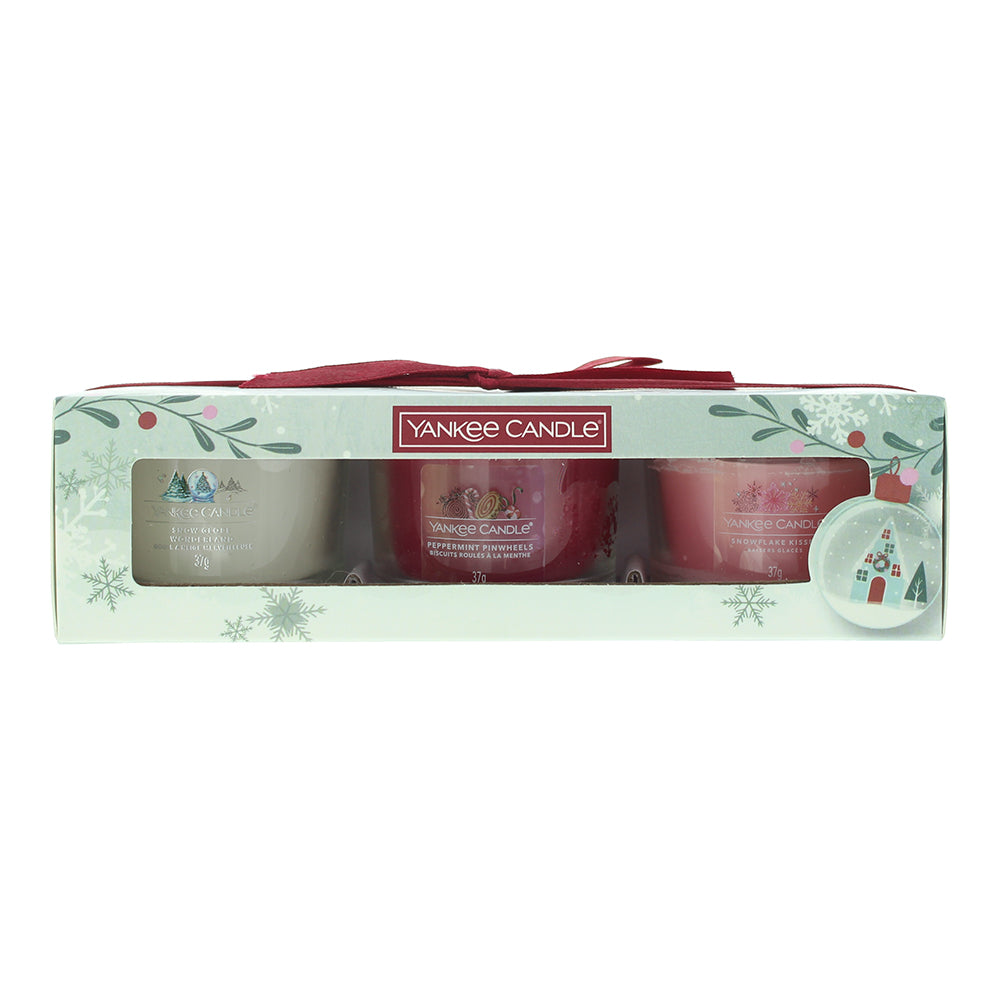 Yankee Candle Snow Globe Wonderland 3 Piece Gift Set: Scented Candle 3 x 37g