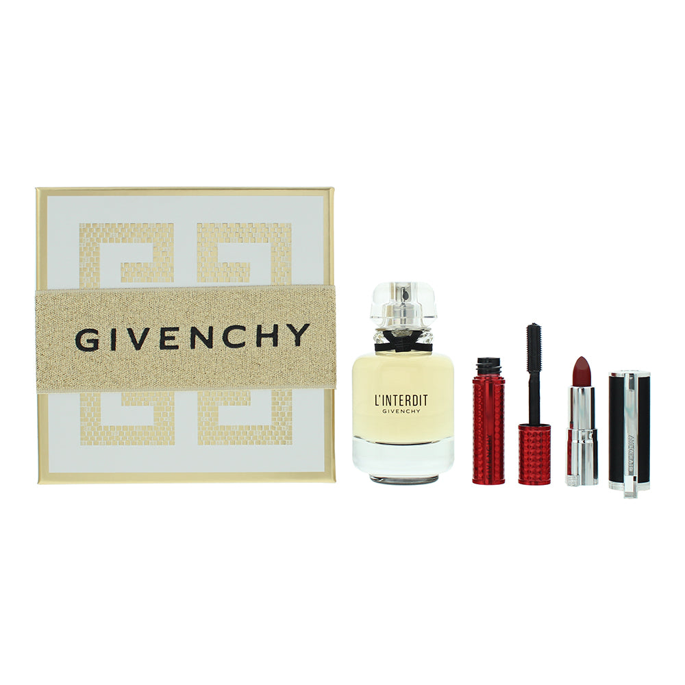 Givenchy L'interdit 3 Piece Gift Set: Eau de Parfum 50ml - Mascara 4g - Lipstick