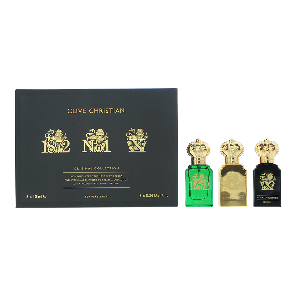 Clive Christian Original Collection 3 Piece Gift Set:  1872 Parfum 10ml - No1. P