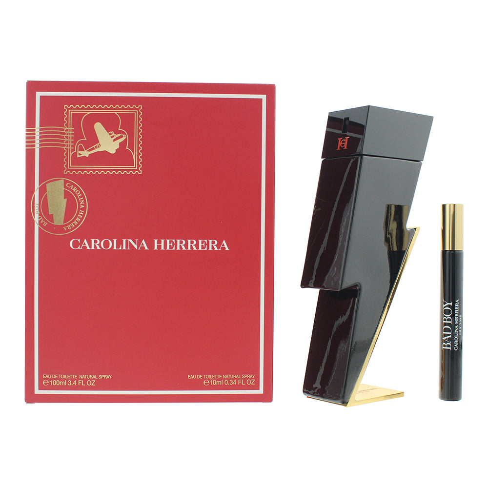 Carolina Herrera Bad Boy 2 Piece Gift Set: Eau de Toilette 100ml - Eau de Toilet