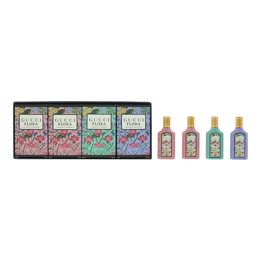 Gucci Flora Eau De Parfum 4 Piece Gift Set: Eau De Parfum Flora Gorgeous Gardeni