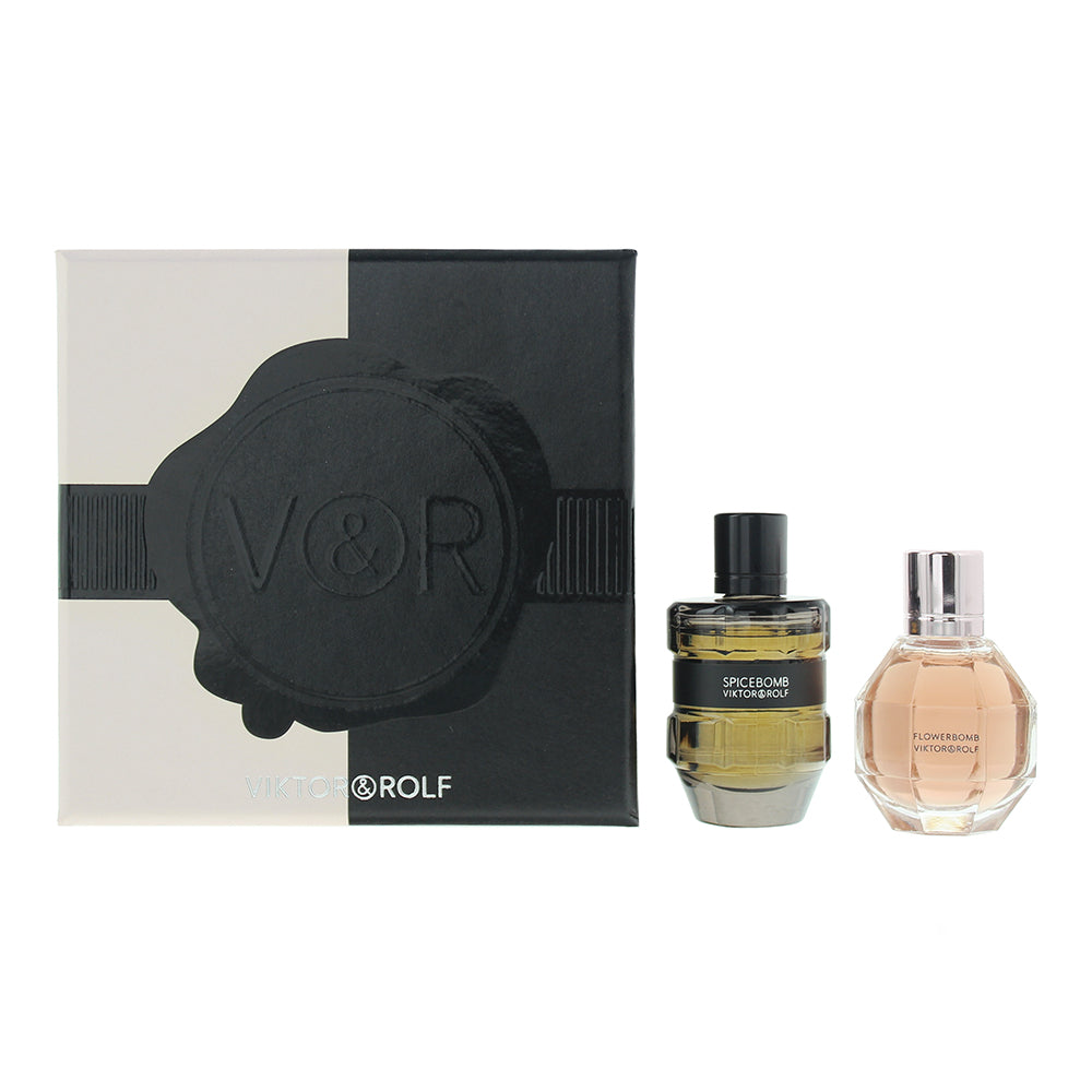 Viktor & Rolf Flowerbomb 2 Piece Gift Set: Flowerbomb Eau de Parfum 7ml - Spiceb