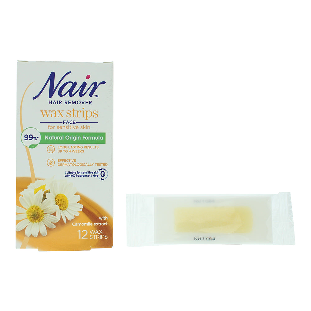 Nair Facial Wax Strips 12pcs