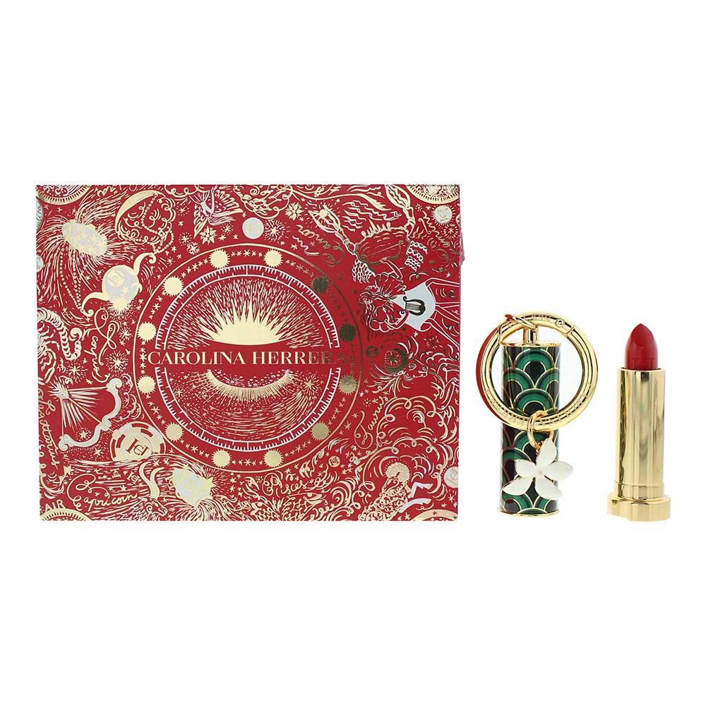 Carolina Herrera Fabulous Kiss 3 Piece Gift Set: Satin Red 310 Lipstick 3.5g - J