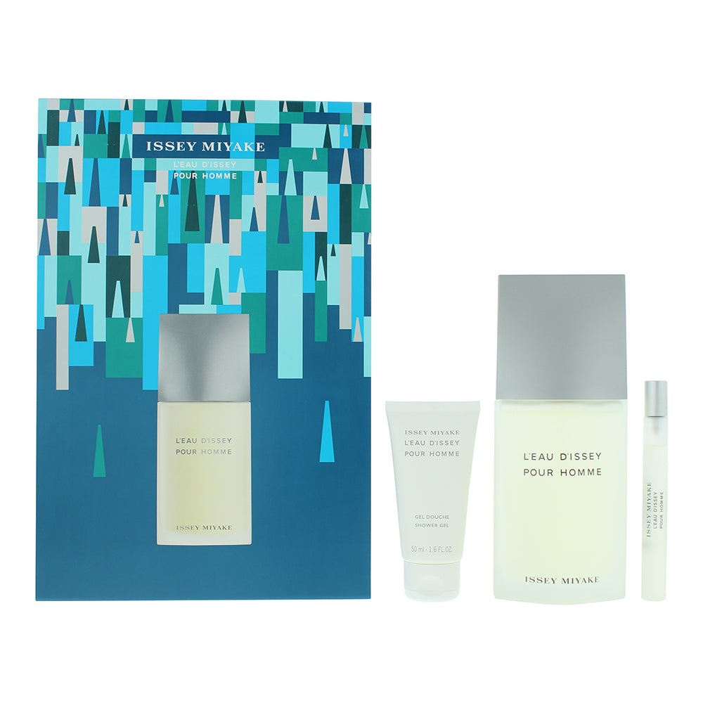 Issey Miyake L'eau D'issey Pour Homme 3 Piece Gift Set: Eau De Toilette 125ml - 