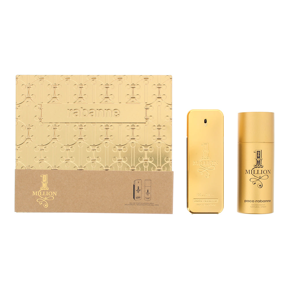 Paco Rabanne 1 Million 2 Piece Gift Set: Eau de Toilette 100ml - Deodorant Spray