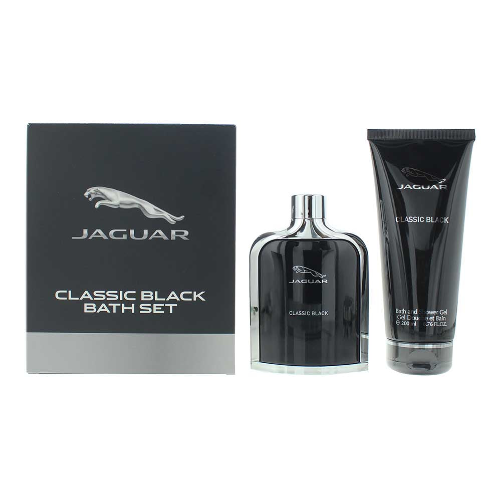 Jaguar Classic Black 2 Piece Gift Set: Eau De Toilette 100ml - Bath & Shower Gel