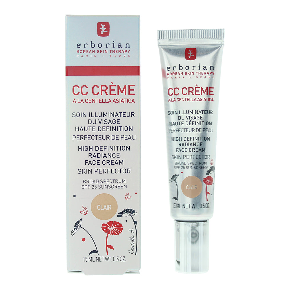 Erborian CC Cream Spf 25 Clair High Definition Radiance Face Cream 15ml