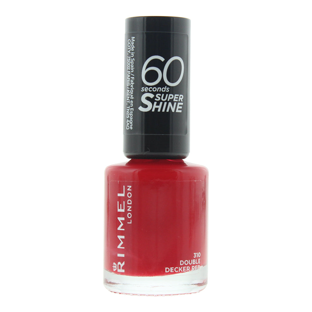 Rimmel 60 Seconds Super Shine 310 Double Decker Red Nail Polish 8ml