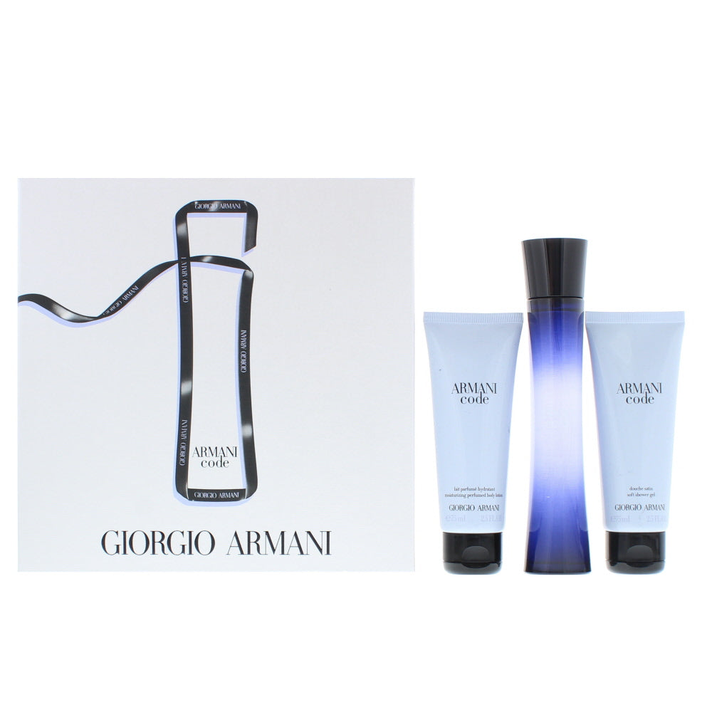 Armani Code (Original) Giorgio Armani Men 3pc Set 2.5oz EDT, A/S Balm,  Deodorant | eBay